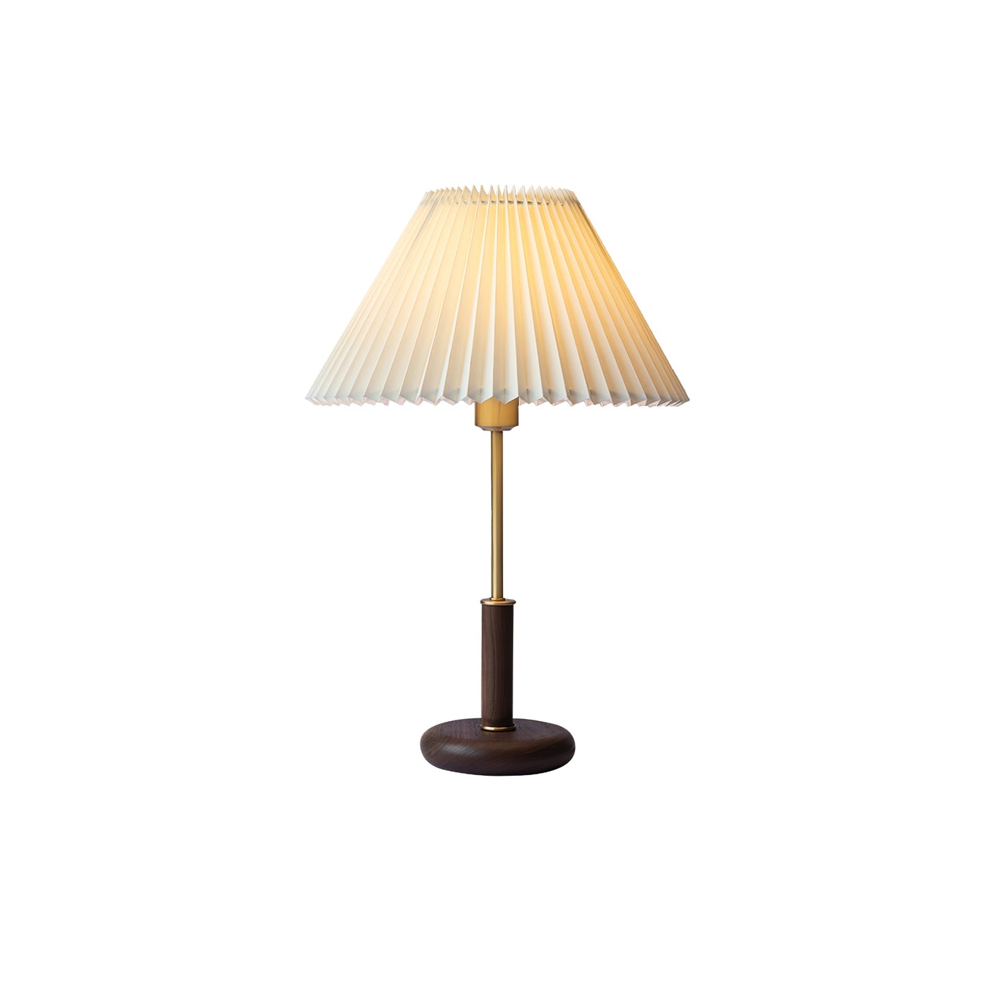 Pleated Wooden Table Lamp