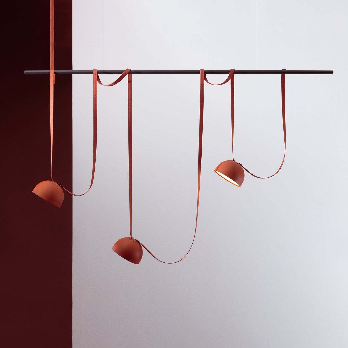Light Rail Semispheres Canvas Pendant Lamp