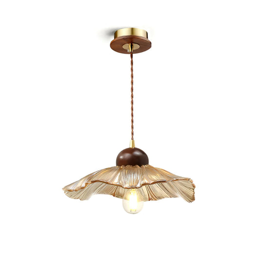 Scalloped Floral Pendant Lamp