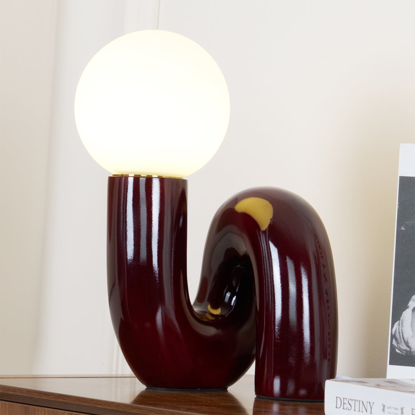 Spiral Glass Table Lamp