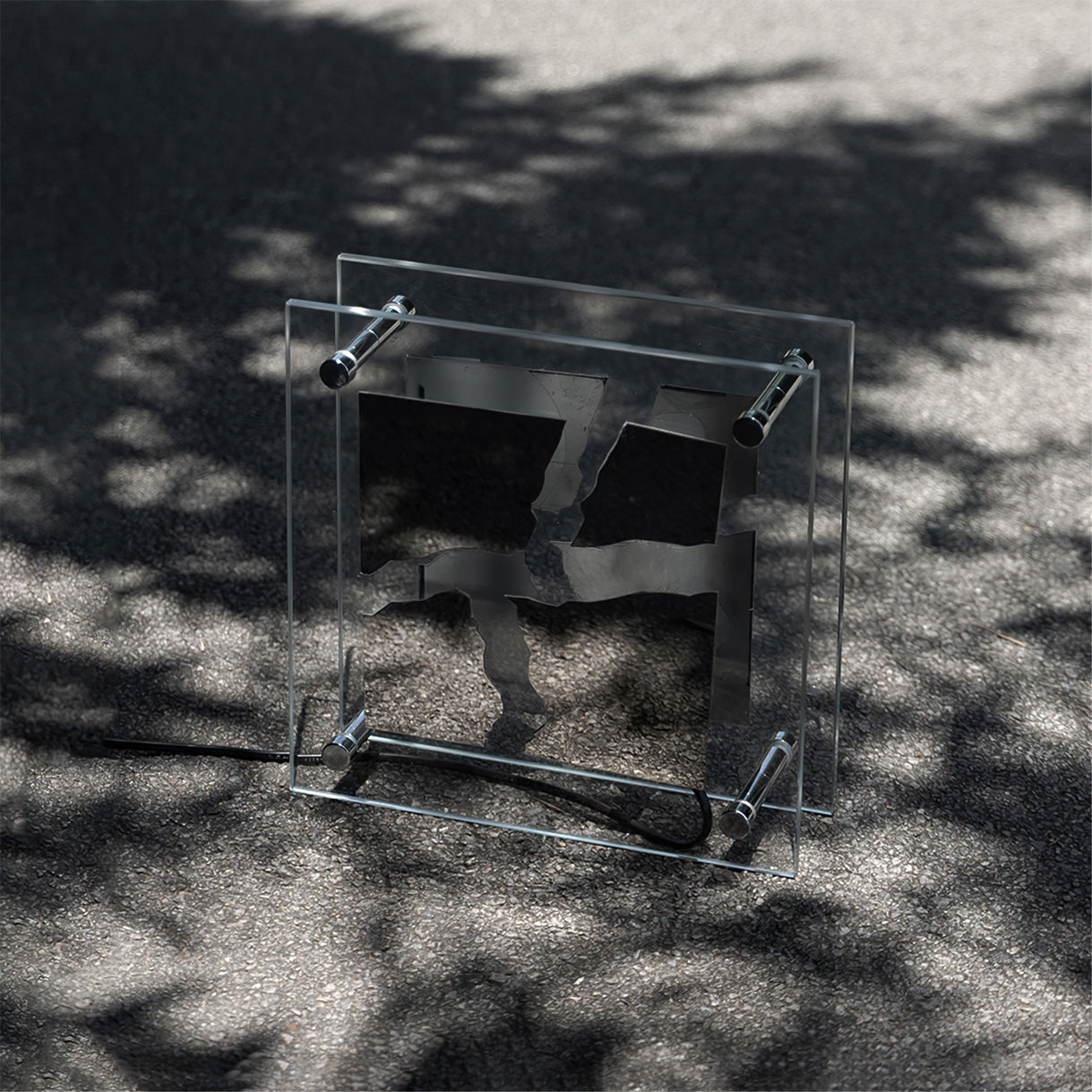 Square Glass Table Lamp