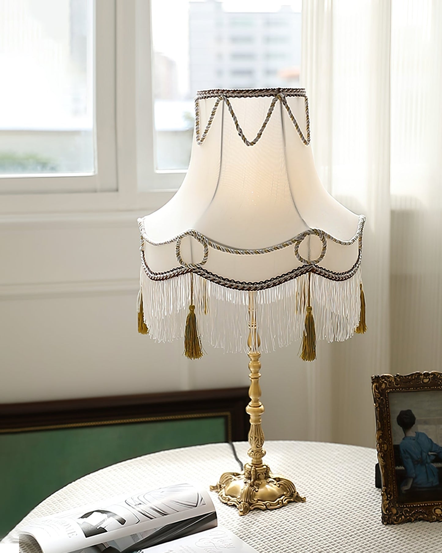 Victorian Brass Table Lamp