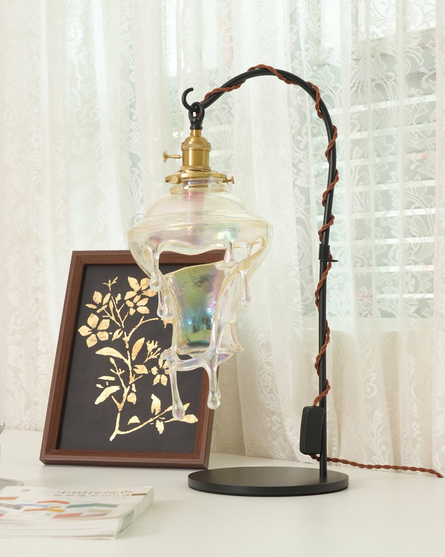 Water Droplets Resin Table Lamp