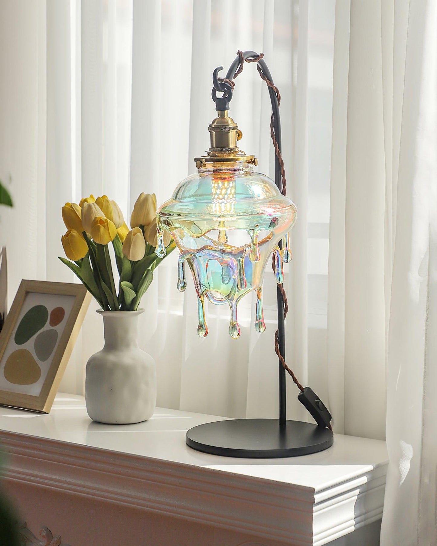 Water Droplets Resin Table Lamp