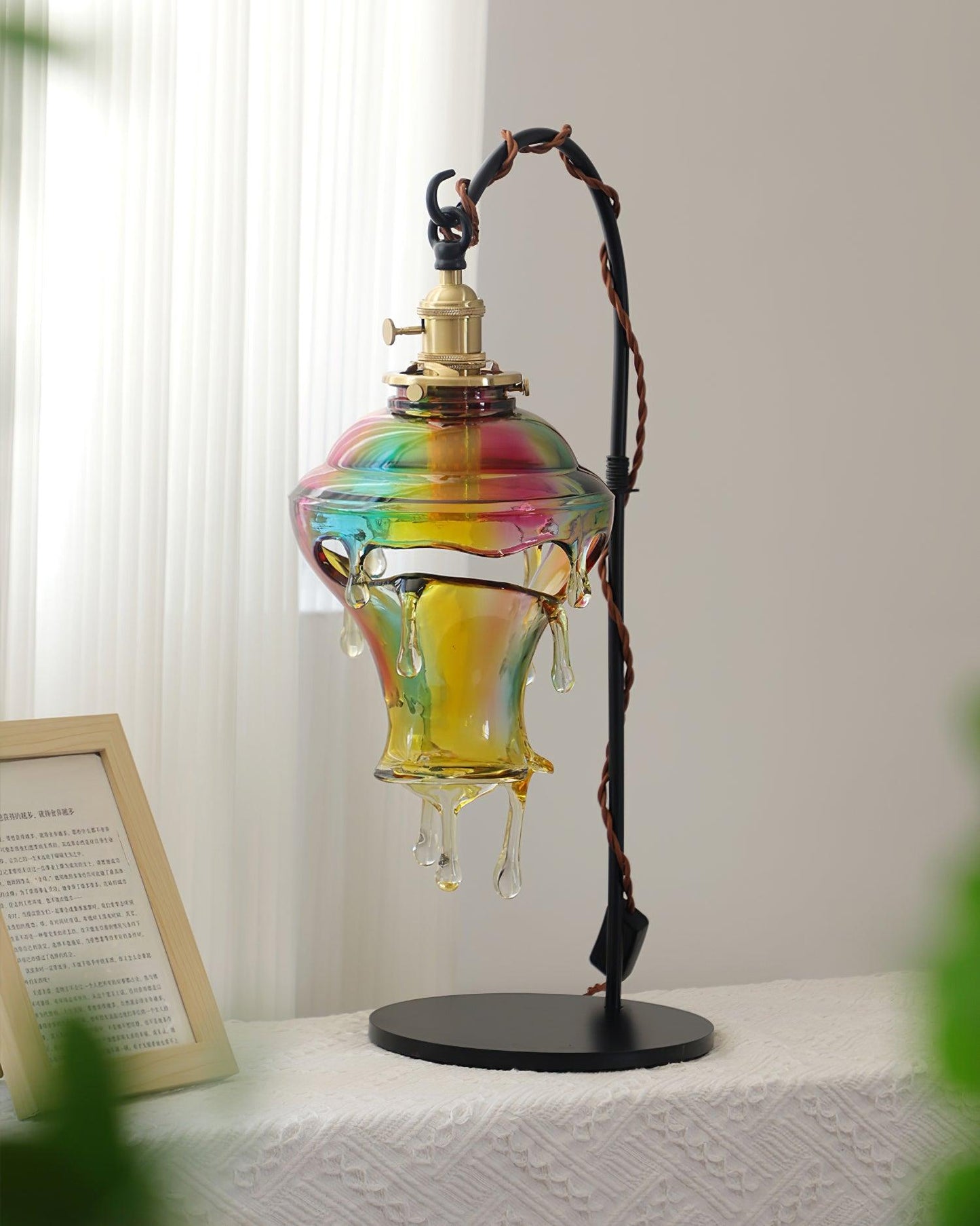 Water Droplets Resin Table Lamp