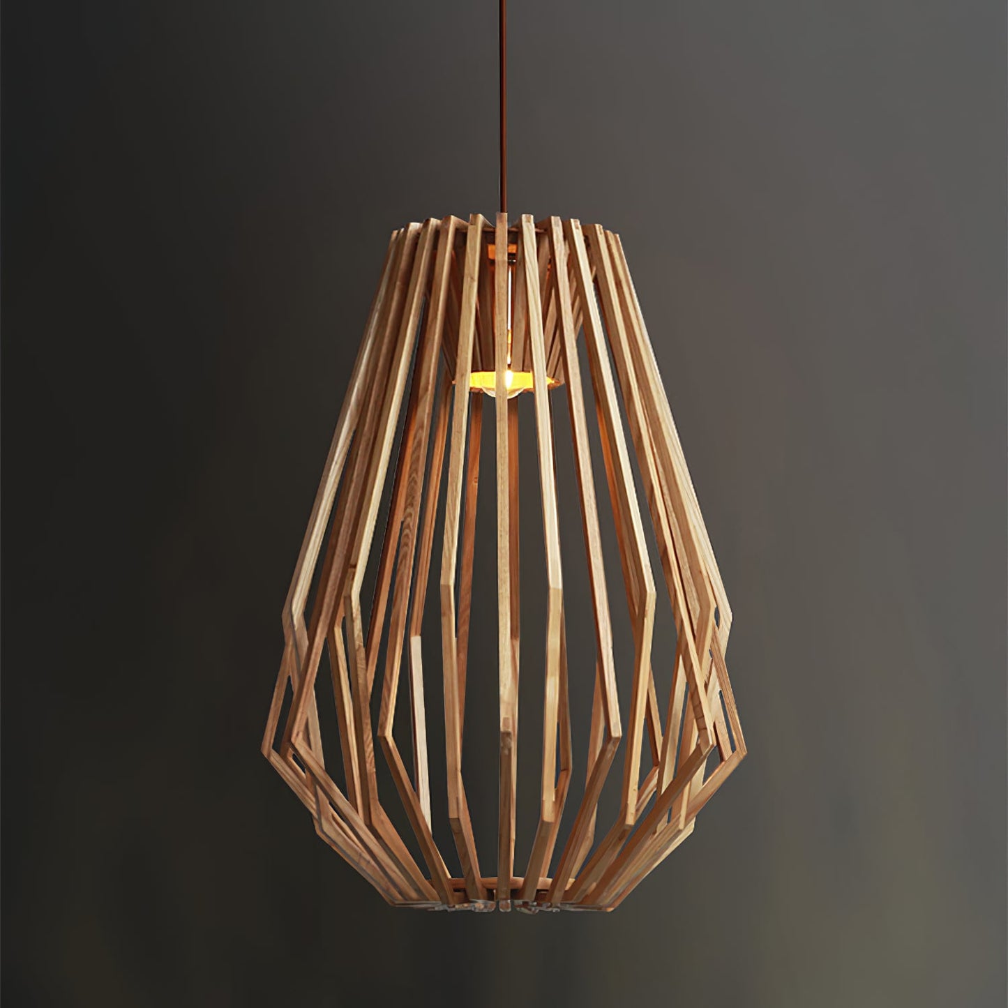 Wood Cage Pendant Lamp