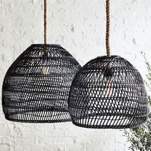 Handmade Hemp Rope Hanging Ceiling Lights Rattan Kitchen Pendant Light