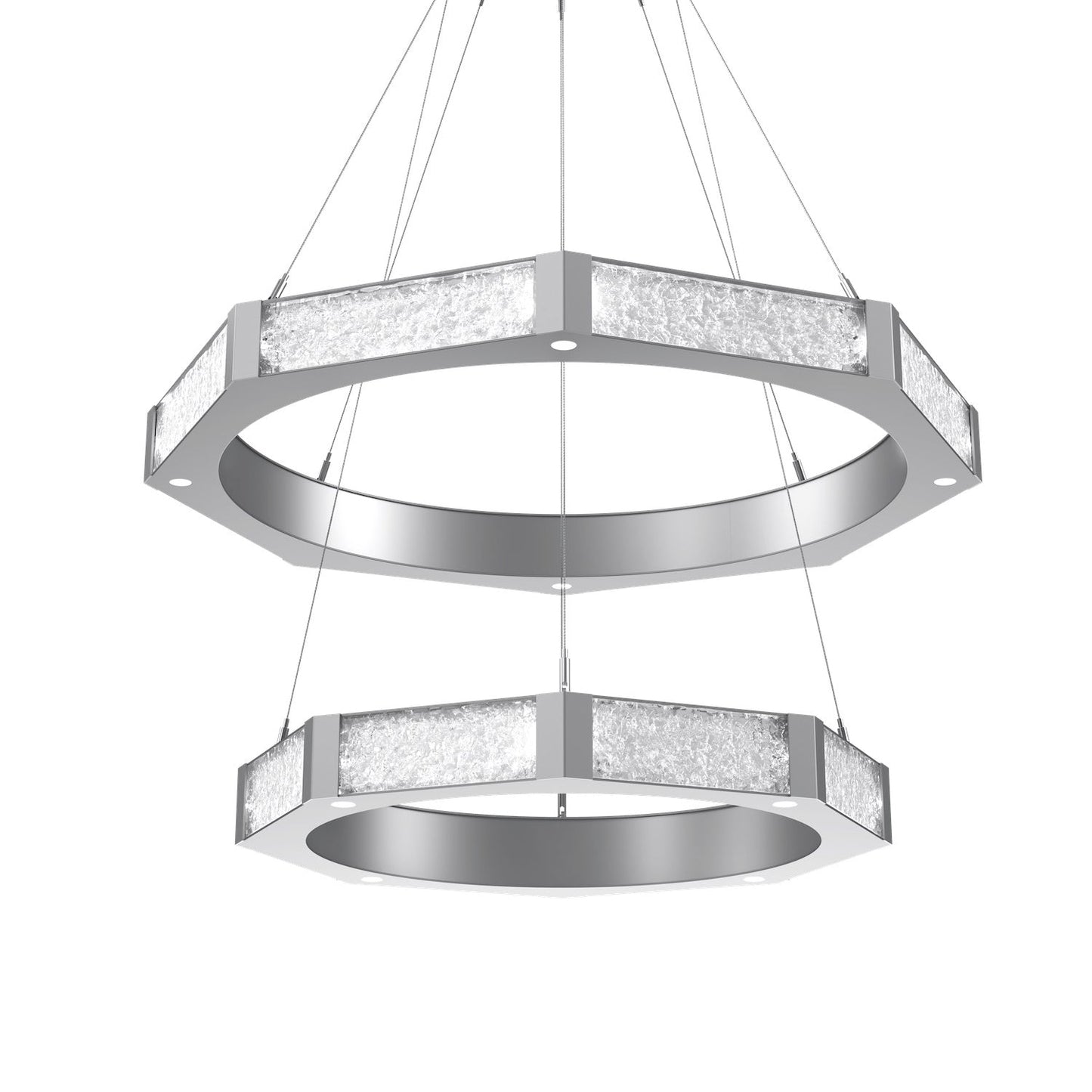 Glacier Double Tier Ring Chandelier