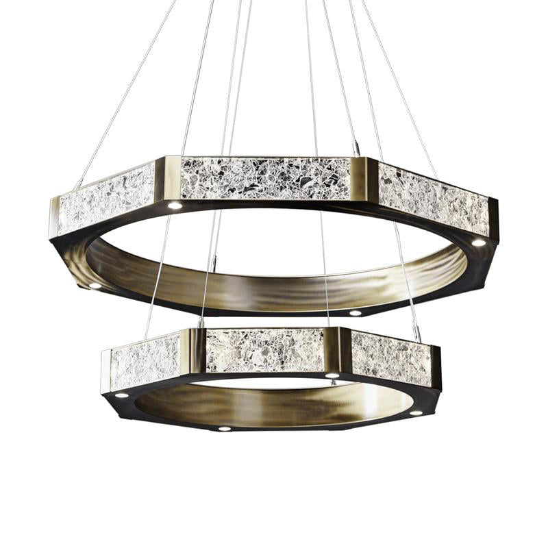 Glacier Double Tier Ring Chandelier