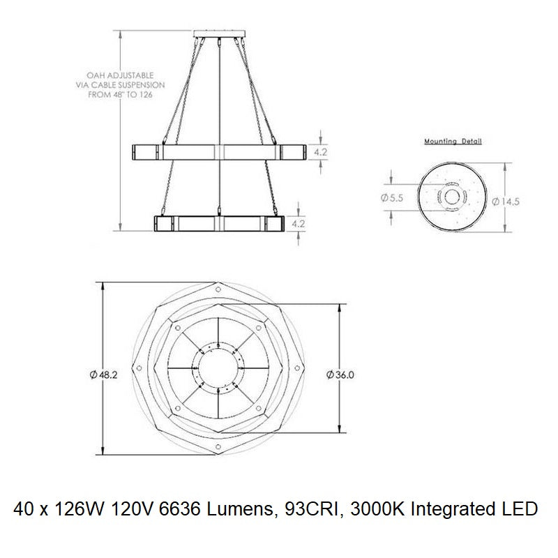 Glacier Double Tier Ring Chandelier