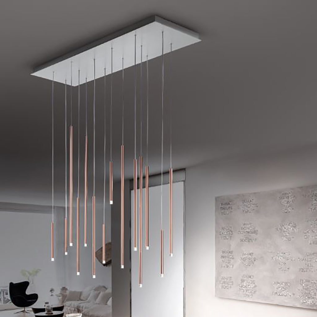 A-Tube Nano 14-Light Rectangular Pendant Light