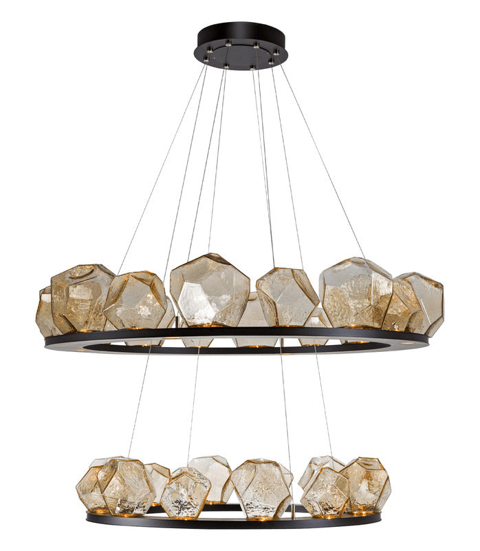 Gem Ring Two Tier Chandelier