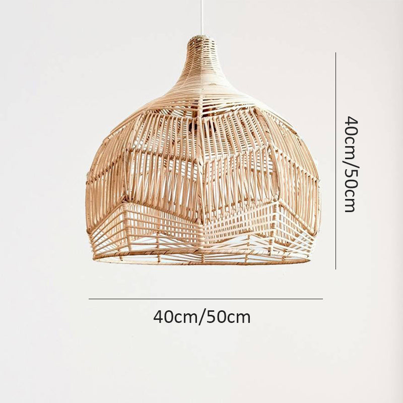 Modern Farmhouse Rattan Pendant Light