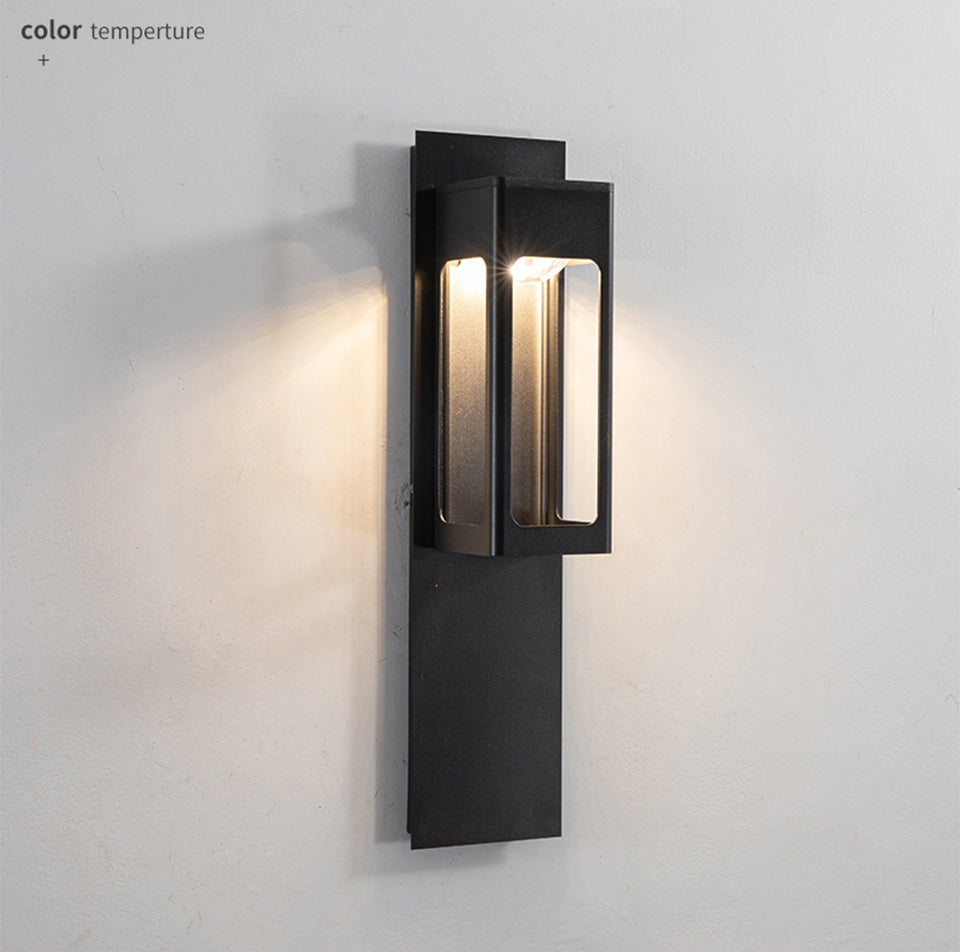 Black/Bronze Outdoor Waterproof LED Aluminum Wall Light With Motion Sensor