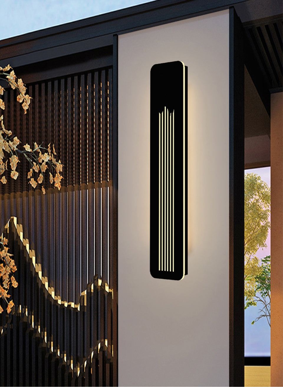 Modern Black Outdoor Waterproof LED Aluminum Wall lamps For Garden Porch