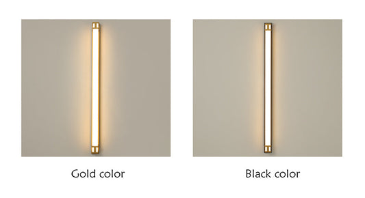 Black/Gold Outdoor Waterproof LED Long wall lamp For Garden, Villa, porch