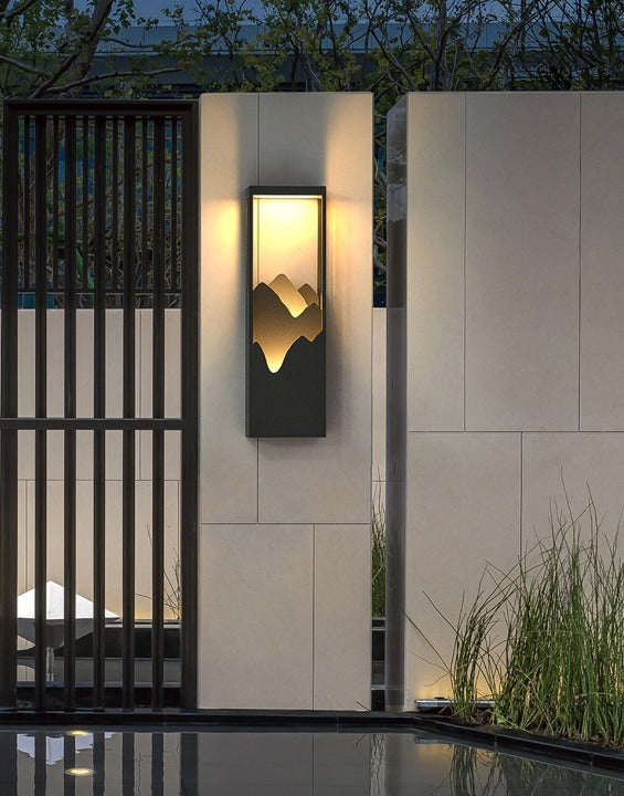 Black Solar Outdoor Original Design Waterproof Wall Light For Garden, Courtyard