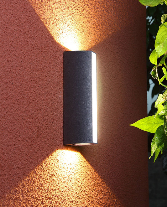 Modern Black Outdoor Waterproof Aluminum LED Wall Lamps For Porch, Garden