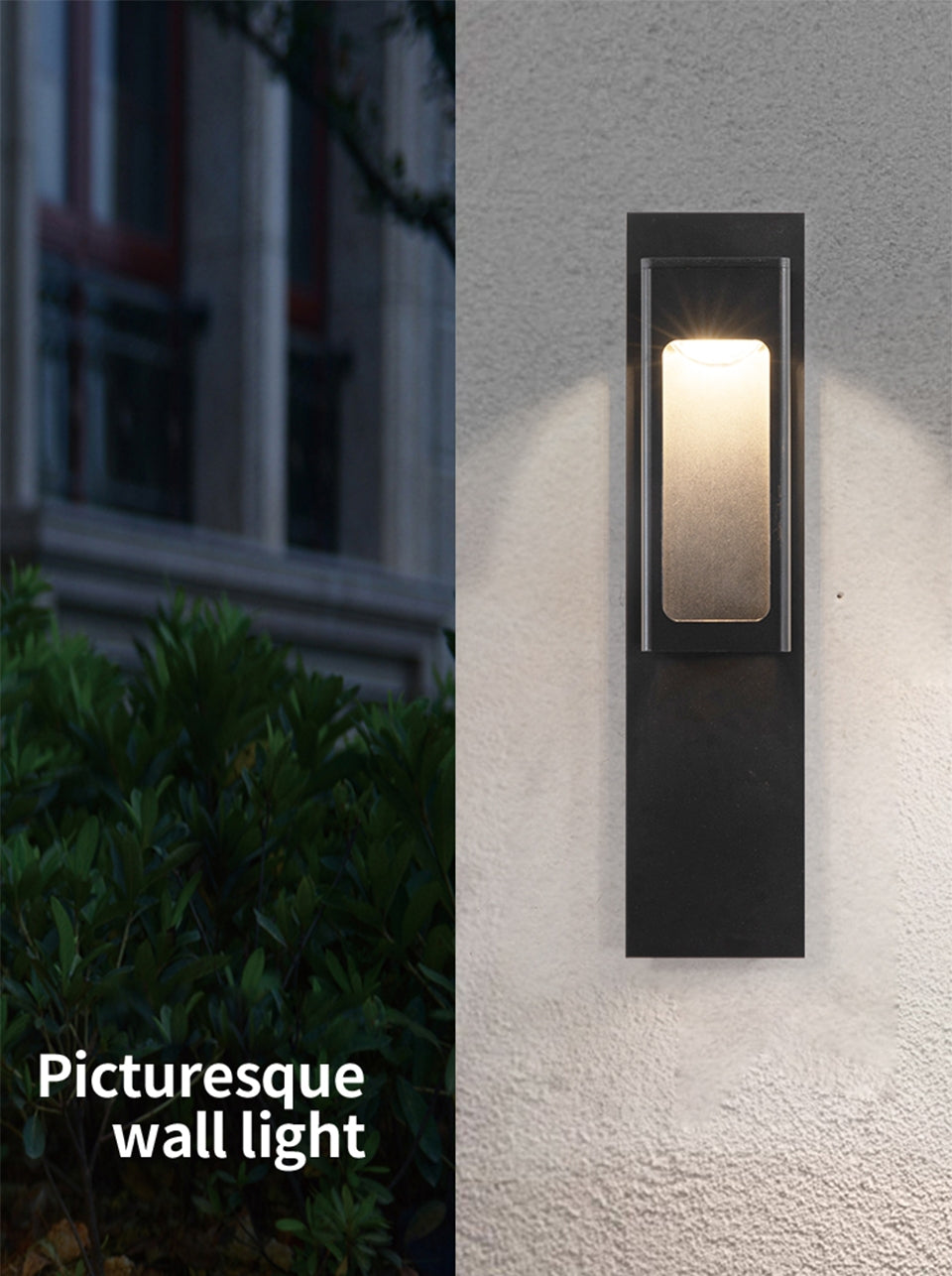 Black/Bronze Outdoor Waterproof LED Aluminum Wall Light With Motion Sensor