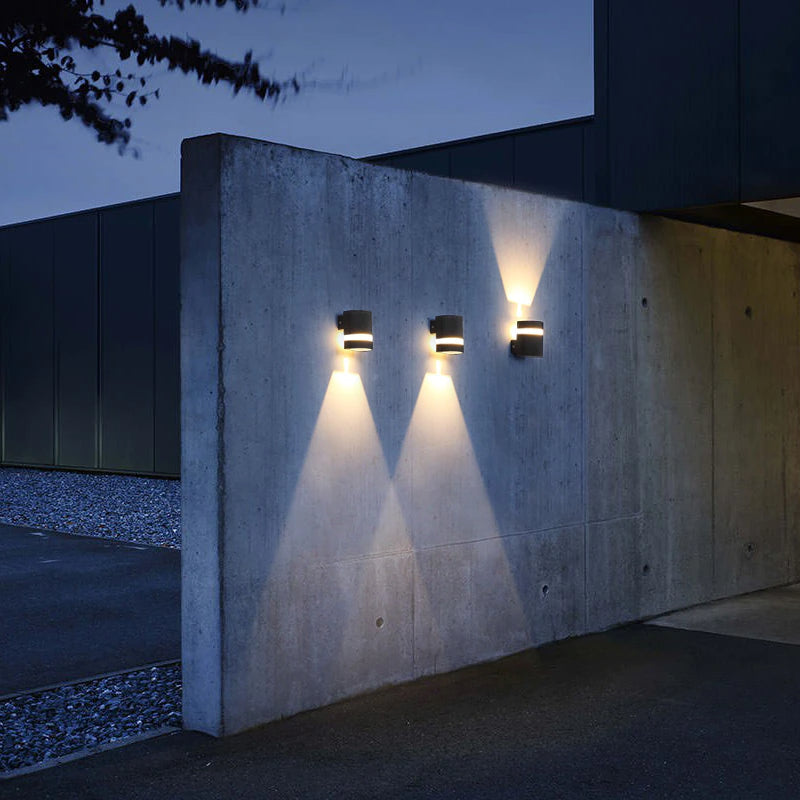 Modern Matte Black Outdoor Waterproof Aluminum LED Wall Light For Porch