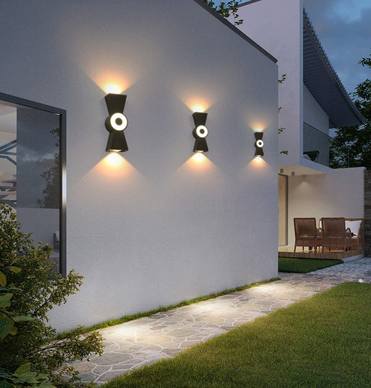 White/Black Outdoor Waterproof Aluminum LED Wall Lighting For Garden, Porch