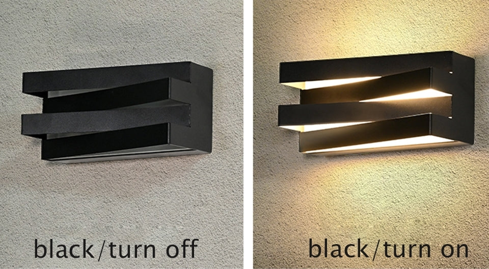 Black/White Outdoor/Indoor Alumunim LED Wall Light For Garden, Villa, Porch