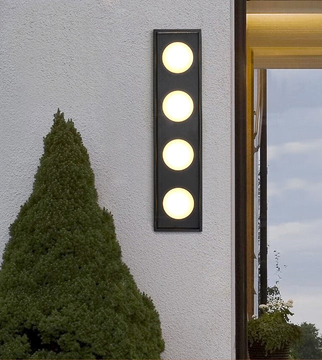 Outdoor Black Waterproof High LED Stainless Steel Wall Lamp For Courtyard