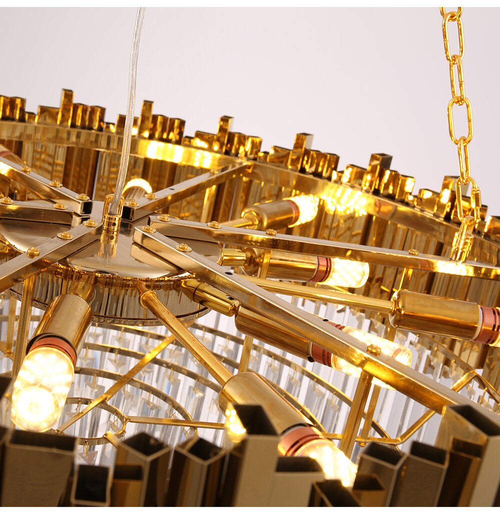 Luxury modern crystal chandelier for staircase, living room, dining room, stairwell