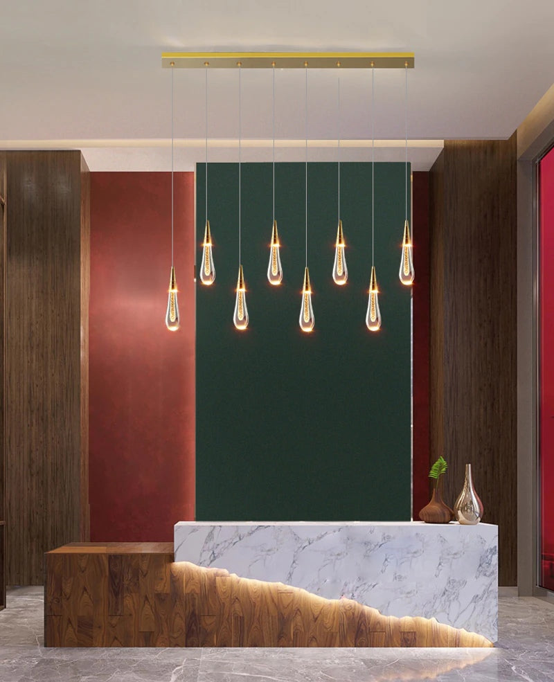 Water drop design crystal chandelier for living room, dining room, office, bar , stairwell
