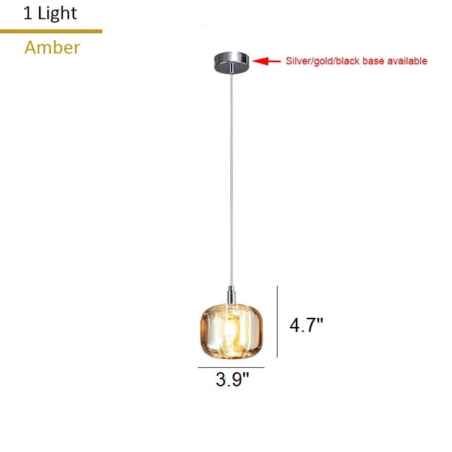 Amber/Smoky Grey/Clear Crystal Staircase Hanging Lamp For Stairwell