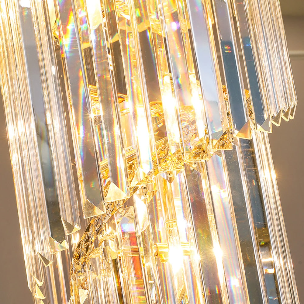 Crystal Black Designer LED Chandelier for lobby, foyer, staircase, living room , stairwell