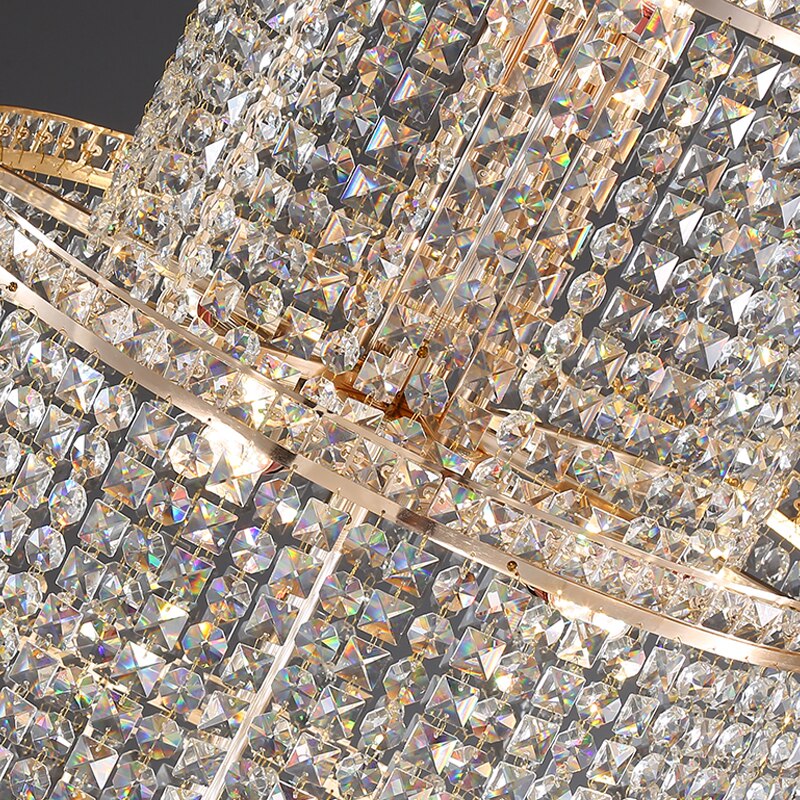 Large Luxury crystal chandelier for staircase, living room , stairwell