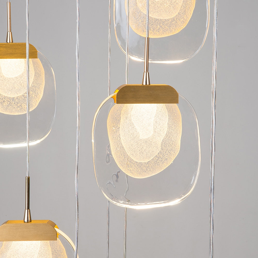 Creative LED chandelier for staircase, lobby, bedroom, stairwell
