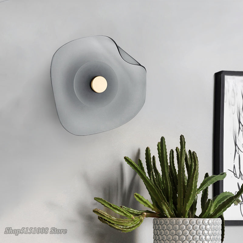 Nordic Creative Glass Wall Lamp Led Copper Wall light Modern Living Room Bedroom Bedside Corridor Study Designer Decor Luminaire