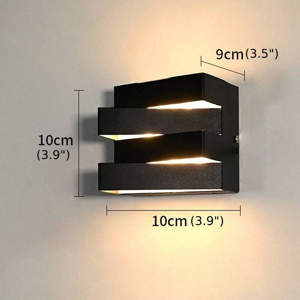 Black/White Outdoor/Indoor Alumunim LED Wall Light For Garden, Villa, Porch