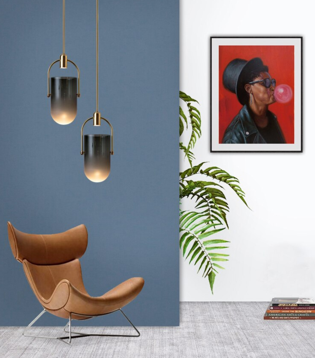 Tura Contemporary Glass Pendant Light
