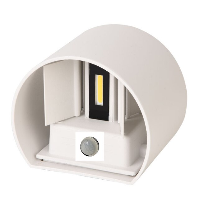 Black/White Outdoor Waterproof Aluminum Cube Shape LED Wall Lamp For Garden