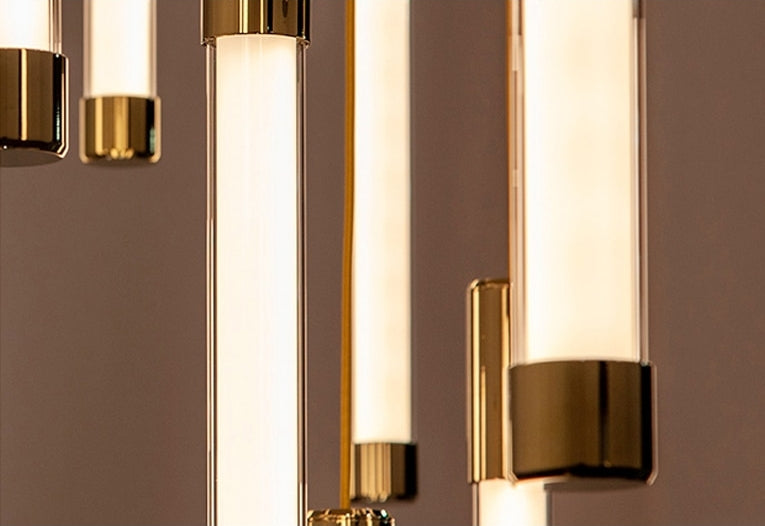 Gold/Black/Chrome Stainless Steel Hanging Chandelier For Staircase, Foyer, Stairwell