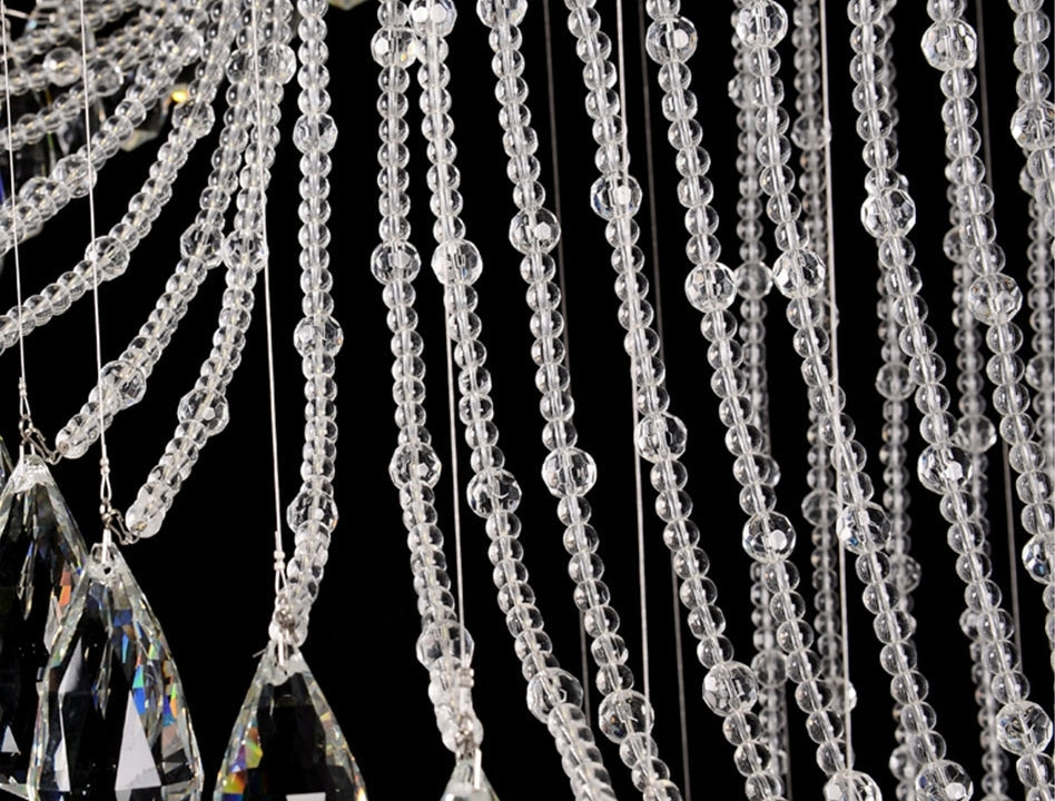 Spiral Crystal Staircase Ceiling Chandelier for Lobby, Theater, Villa, Hall , stairwell