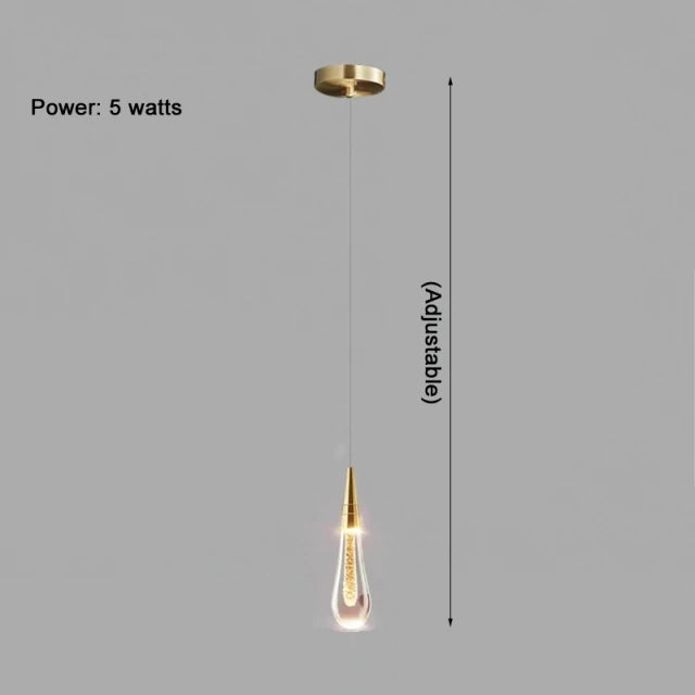 Water drop design crystal chandelier for living room, dining room, office, bar , stairwell