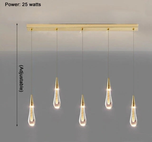 Water drop design crystal chandelier for living room, dining room, office, bar , stairwell