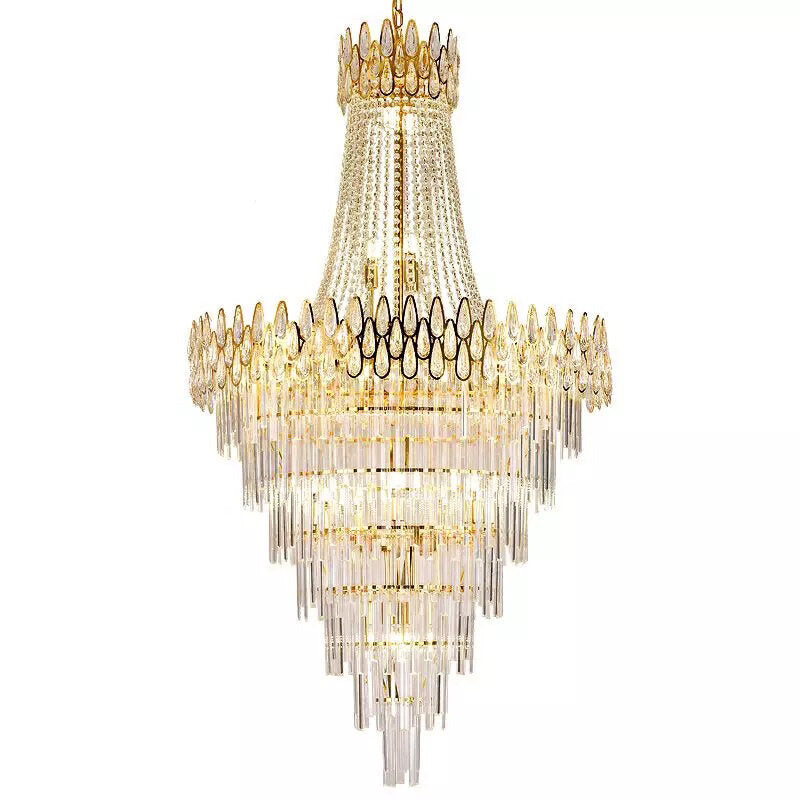 Gold crystal chandelier for living room, staircase, lobby , stairwell