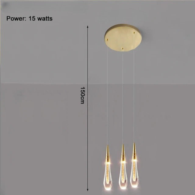 Water drop design crystal chandelier for living room, dining room, office, bar , stairwell