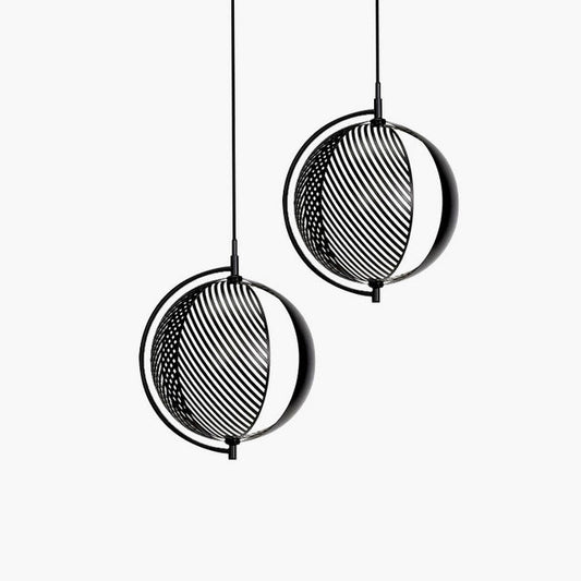 Drena Abstract Caged Sphere Pendant Light