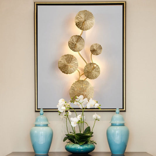 Gold Lotus Leaf Wall Lamp Idan