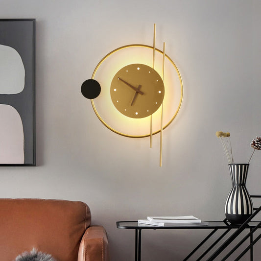 Clock Wall Lamp Valda (real clock)