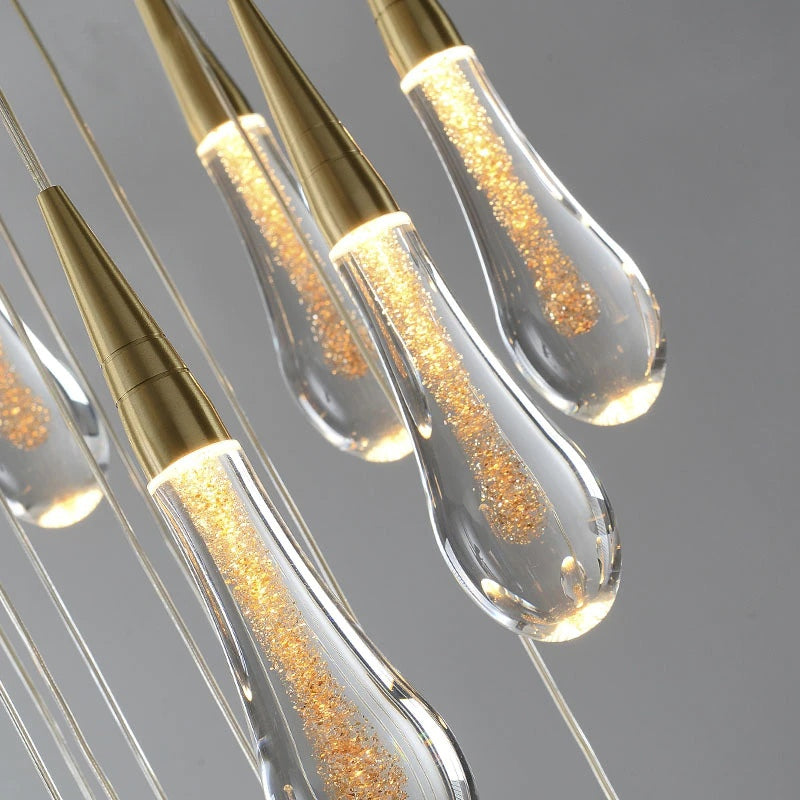 Water drop design crystal chandelier for living room, dining room, office, bar , stairwell